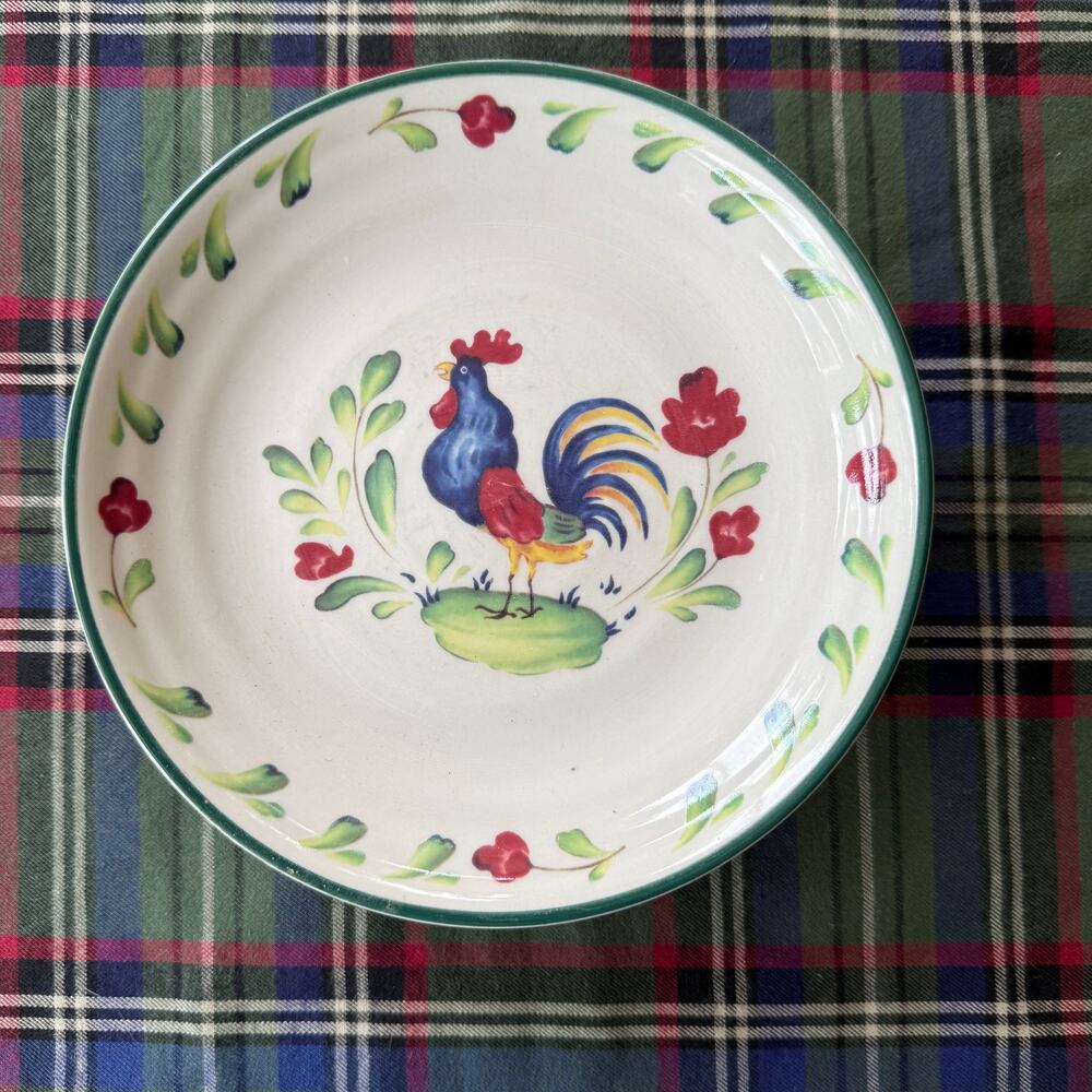 International Tableworks Provence Colorful Rooster 7-3/4" Salad / Side‎ Plates